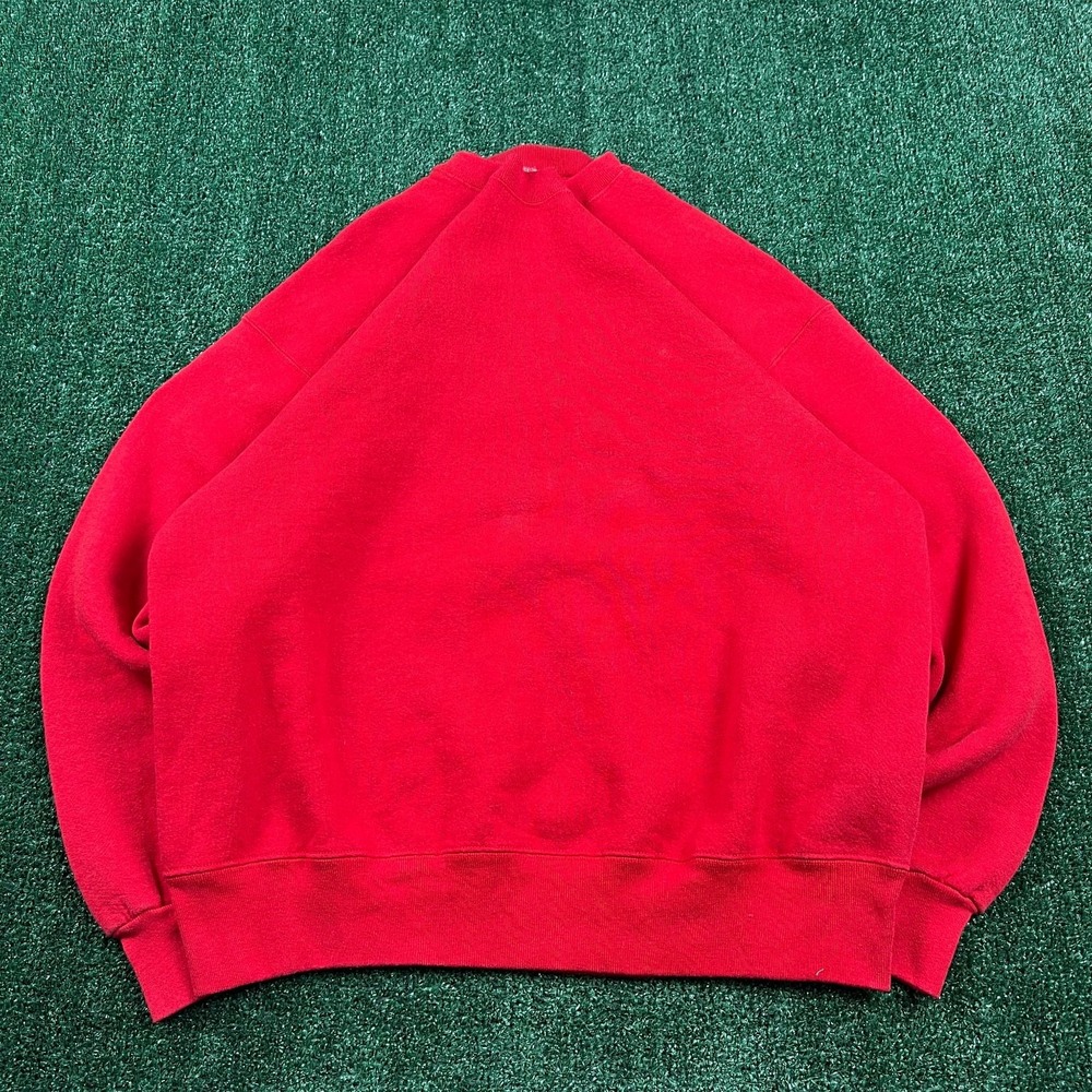 Vintage Fruit of The Loom Heavyweight Crewneck Blank Sweatshirt Mens XL Red‎ 90s